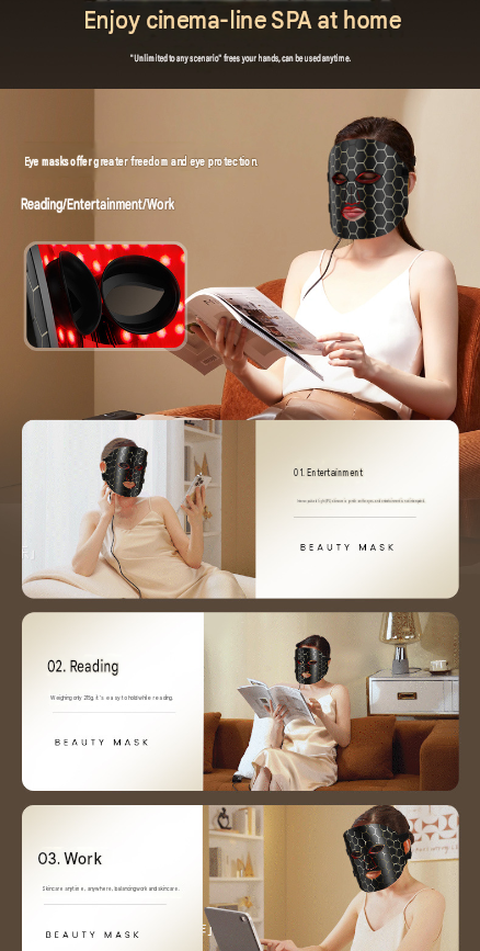 🔥🔥Final 3 Hours: 70% OFF🏆LED Red Light Beauty Mask