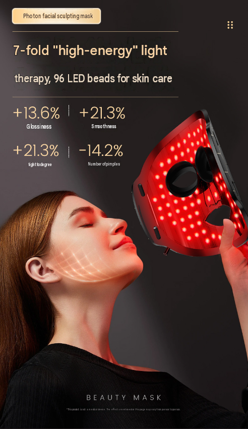 🔥🔥Final 3 Hours: 70% OFF🏆LED Red Light Beauty Mask