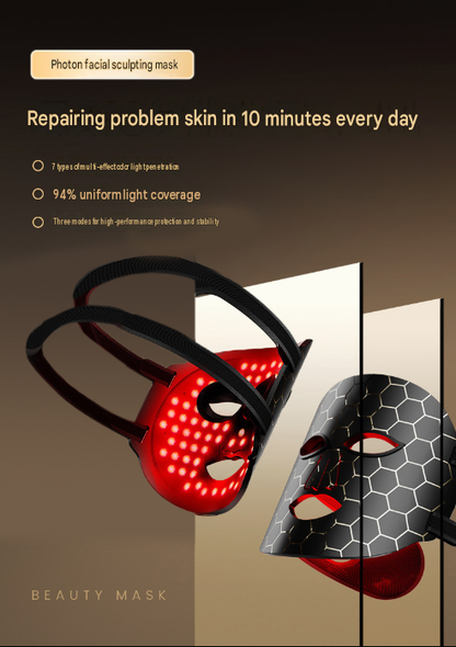 🔥🔥Final 3 Hours: 70% OFF🏆LED Red Light Beauty Mask