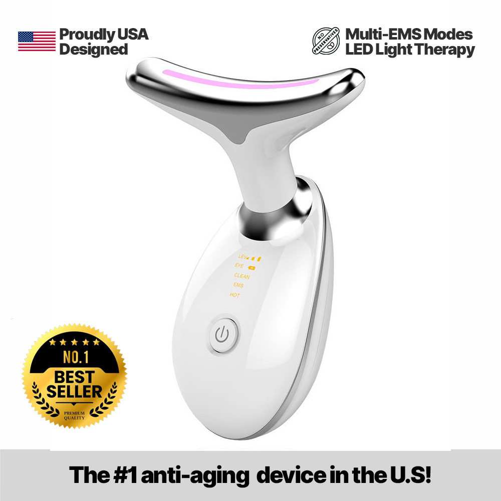 RED LIGHT THERAPY FACE NECK LIFT WRINKLE REMOVER TIGHTEN MASSAGER